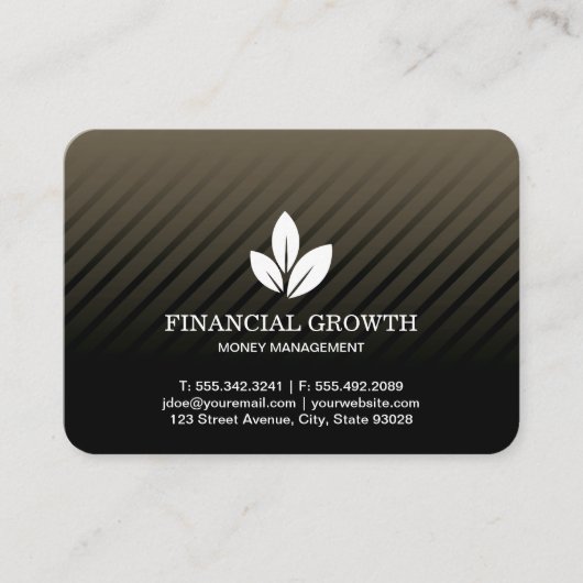 Carte De Visite Noir professionnel moderne (Devant)