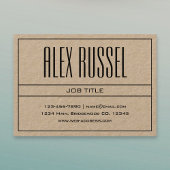 Carte De Visite Noir professionnel moderne classique sur papier Kr