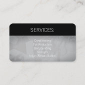 Carte De Visite Noir professionnel moderne de style de gymnase (Dos)