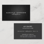 Carte De Visite Noir professionnel moderne et minimal et or (Devant / Derrière)