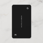 Carte De Visite Noir professionnel simple (Devant)