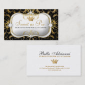 Carte De Visite noir riche divin d'or de 311-Ciao Bella (Devant / Derrière)