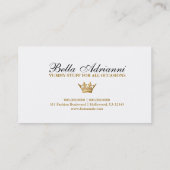 Carte De Visite noir riche divin d'or de 311-Ciao Bella (Dos)