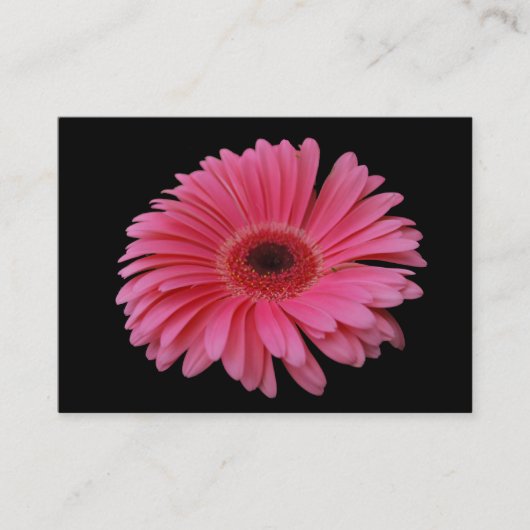 Carte De Visite Noir rose ACEO de Gerbera (Devant)