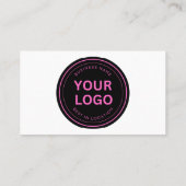 Carte De Visite Noir rose blanc PERSONNALISABLE (Dos)