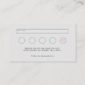 Carte De Visite Noir Rose Chic Beauté Esthétique Loyauté & (Dos)