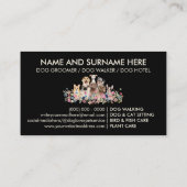 Carte De Visite Noir rose Cute Essential Chig groomer (Dos)