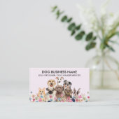 Carte De Visite Noir rose Cute Essential Chig groomer (Debout devant)