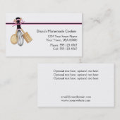 Carte de visite noir rose de cuisson (Devant / Derrière)