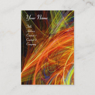 Carte De Visite Noir rose orange vibrant de PHOTON FOU