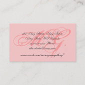 Carte de visite noir rose personnalisable de (Dos)