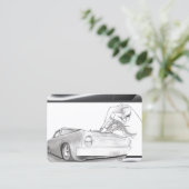 Carte De Visite Noir, rouge, blanc, fin (Debout devant)