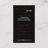 Carte de visite noir rouge de motif d'impression (Dos)