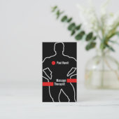 Carte de visite noir rouge de thérapeute de (Debout devant)