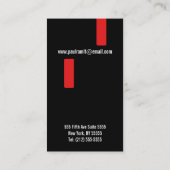 Carte de visite noir rouge de thérapeute de (Dos)