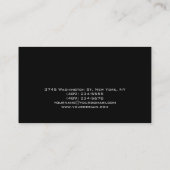 Carte de visite noir rouge standard contemporain (Dos)