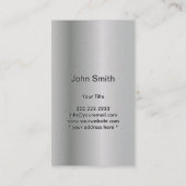 Carte de visite noir royal de monogramme d'or (Dos)