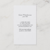 Carte de visite noir rustique Flamant rose (Dos)