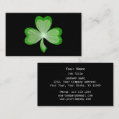 carte de visite noir shamrock (Devant / Derrière)