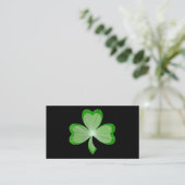 carte de visite noir shamrock (Debout devant)