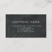 Carte De Visite Noir Silver Design professionnel moderne QR Code (Dos)