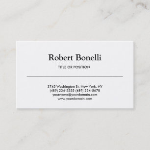 Carte de visite noir simple