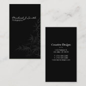 Carte De Visite Noir simple (Devant / Derrière)