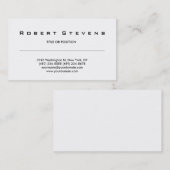 Carte de visite noir simple (Devant / Derrière)