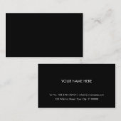 Carte de visite noir simple (Devant / Derrière)