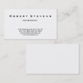 Carte de visite noir simple (Devant / Derrière)