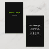 Carte De Visite Noir simple (Devant / Derrière)