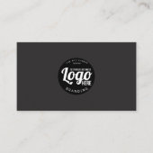 Carte de visite noir simple avec logo (Devant)