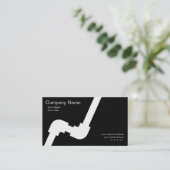 Carte De Visite Noir simple de Businesscard de plombier (Debout devant)