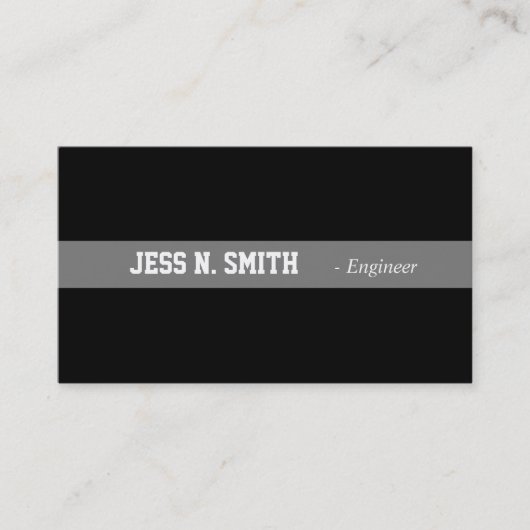 Carte de visite noir simple, élégant. (Devant)