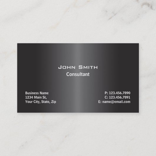 Carte De Visite Noir simple moderne professionnel de réparation (Devant)