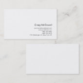 Carte de visite noir simple pour professionnels (Devant / Derrière)