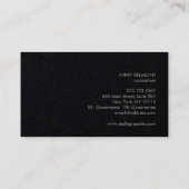 Carte De Visite Noir simple professionnel moderne (Dos)