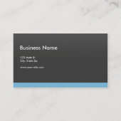 Carte De Visite Noir simple simple professionnel moderne (Dos)