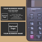 Carte de visite noir style centré