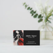 Carte de visite noir sur mesure élégant (Debout devant)