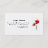 Carte de visite noir sur mesure élégant (Dos)