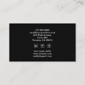 Carte de visite noir Tarot Baker (Dos)