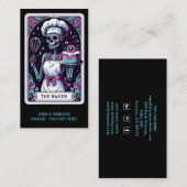 Carte de visite noir Tarot Baker (Devant / Derrière)