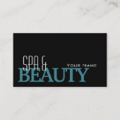 Carte De Visite Noir Turquoise blanc classique avec professionnel  (Devant)