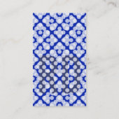 Carte De Visite Noir typographique blanc bleu (Dos)