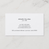 Carte De Visite Noir unique rustique de tableau frais simple (Dos)