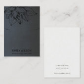 CARTE DE VISITE NOIR URBAIN SUR LE LOTUS NOIR SIMPLE ÉCRAN (Devant / Derrière)