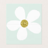 Carte De Visite Noir vert blanc marguerite fleuriste professionnel (Intérieur déplié)