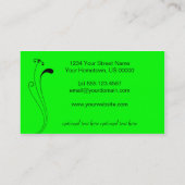 Carte de visite noir vert clair de remous (Dos)