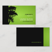 Carte de visite noir/vert d'arbre (Devant / Derrière)